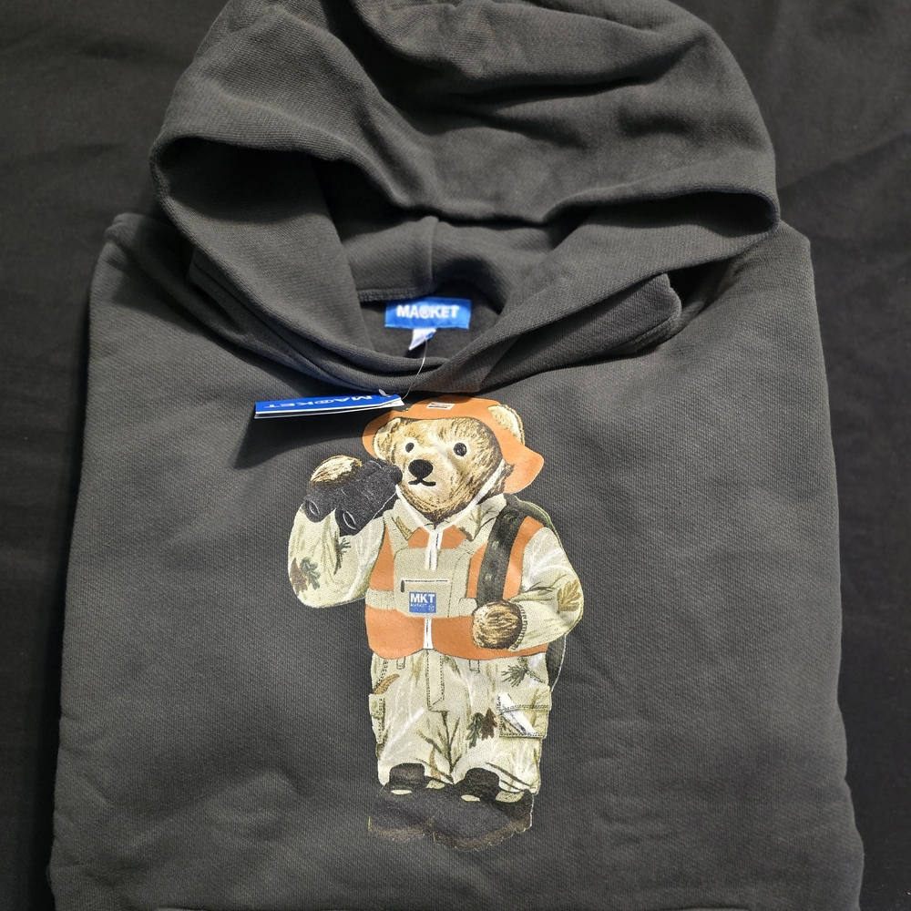 Arket Charcoal Bear Graphic Hoodie